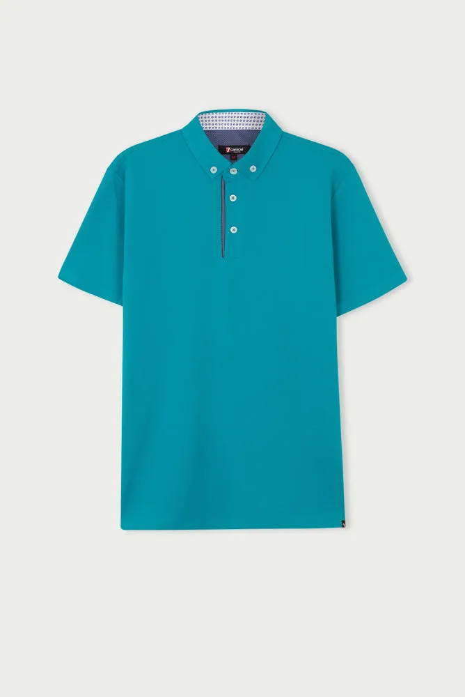 Cotton Man Polo Green