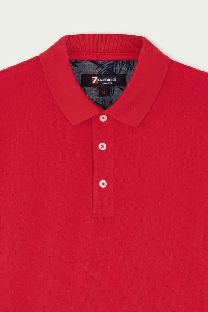 Cotton Man Polo Red