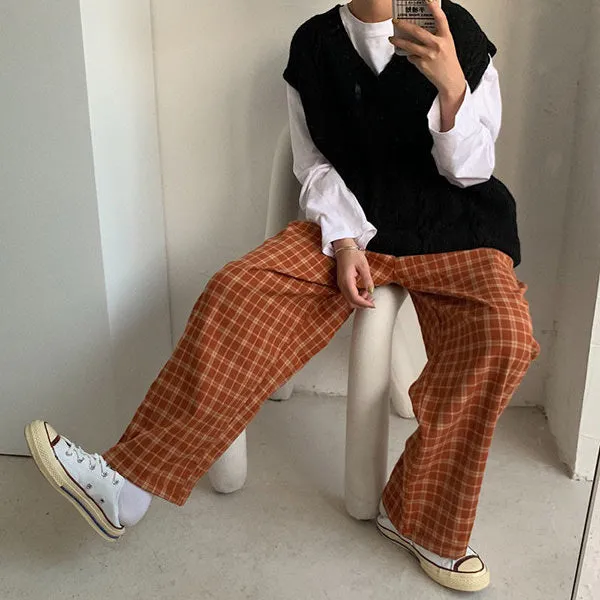 Cozy Up Plaid Trousers