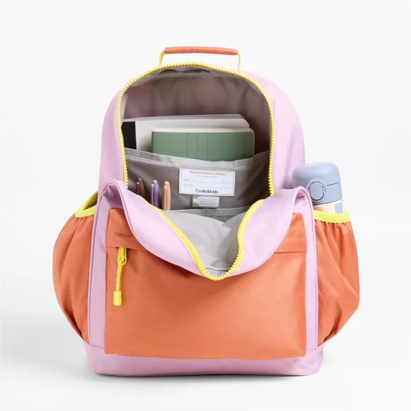 Crate&Barrel Colorblock and Kids Backpack with Side Pockets