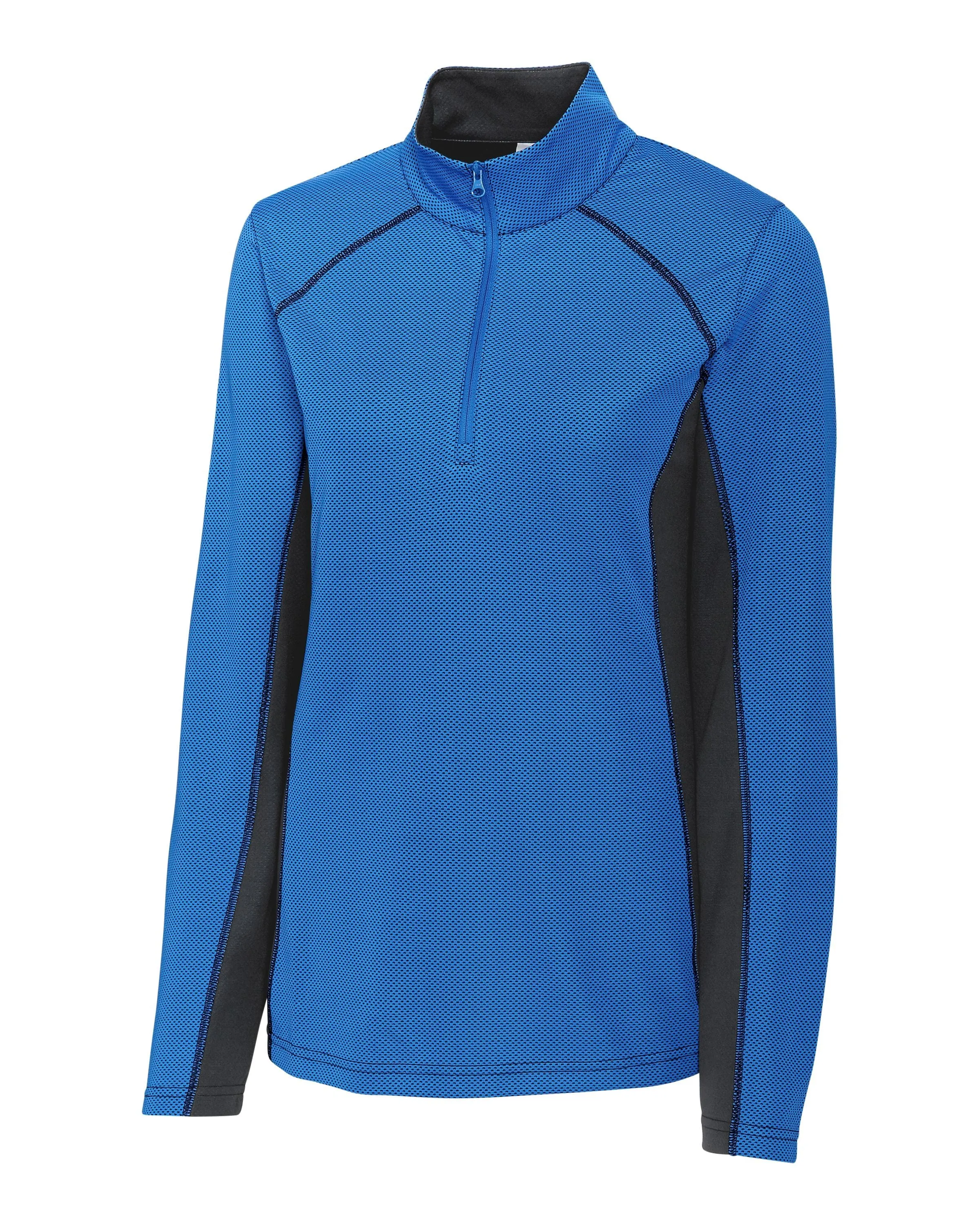 Cutter & Buck - Clique Women's Ice Pique Colorblock Half Zip Pullover