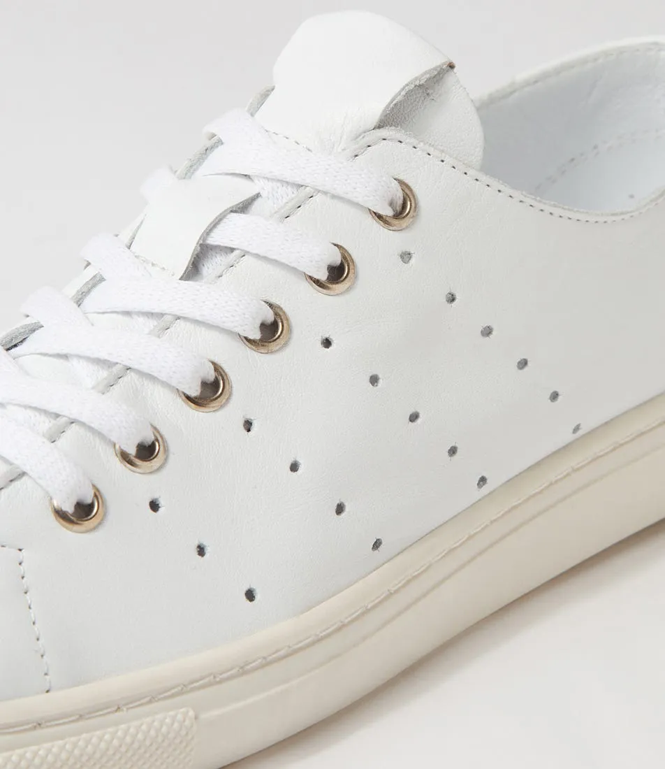 DIANA FERRARI Sammie White Leather Sneakers