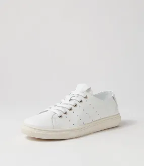 DIANA FERRARI Sammie White Leather Sneakers