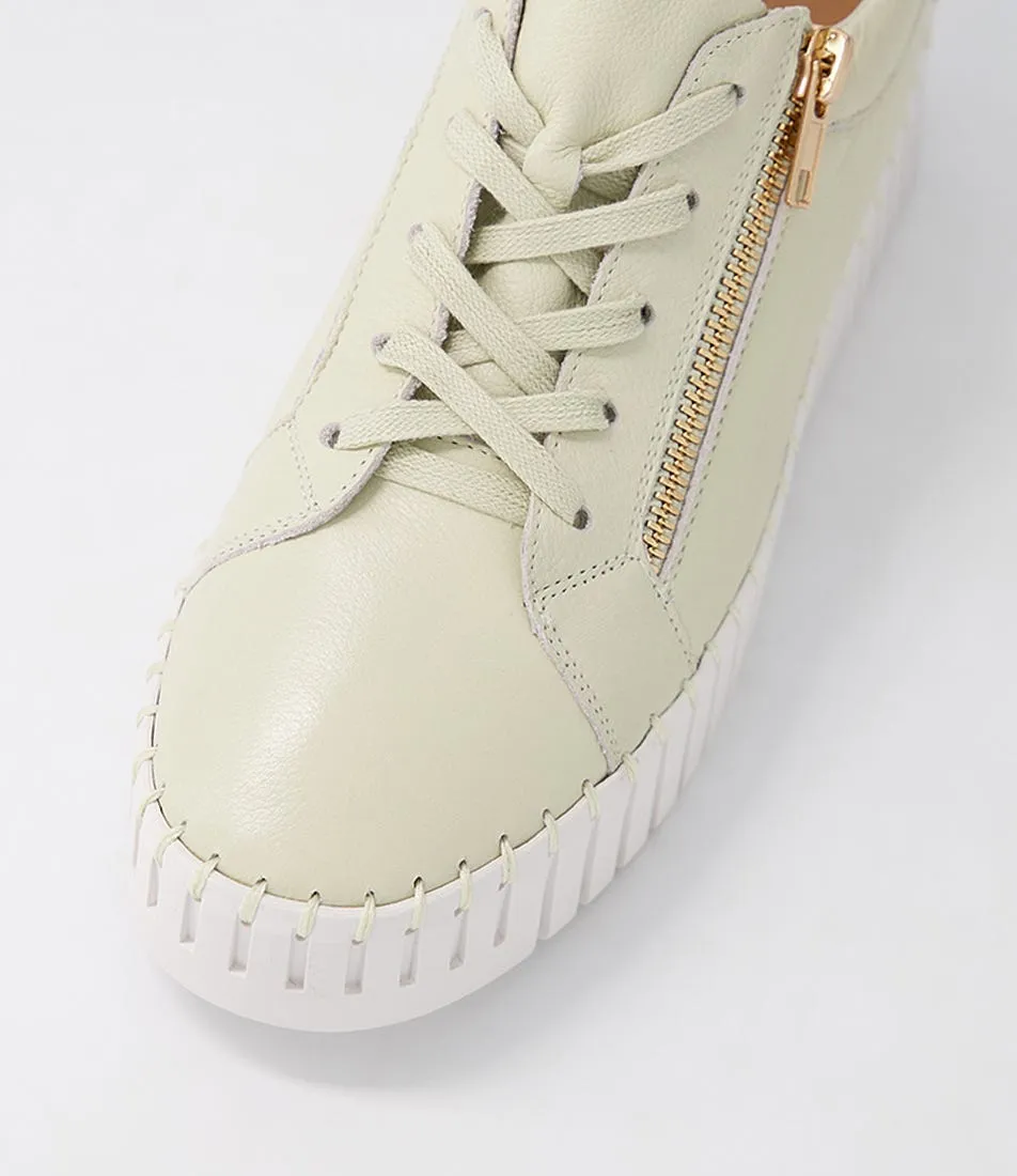 DJANGO & JULIETTE Bump Almond Leather Sneakers Ws