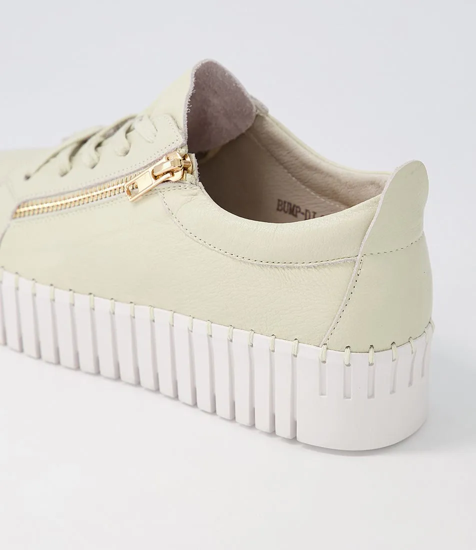 DJANGO & JULIETTE Bump Almond Leather Sneakers Ws