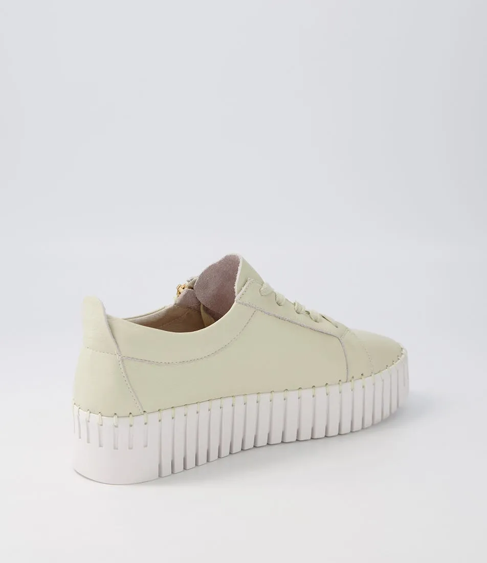 DJANGO & JULIETTE Bump Almond Leather Sneakers Ws