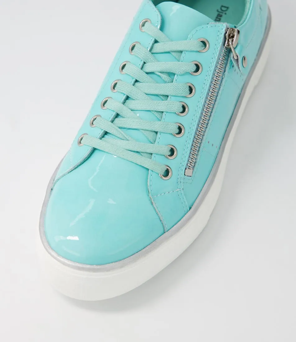 DJANGO & JULIETTE Froggy Light Aqua Patent Leather Sneakers