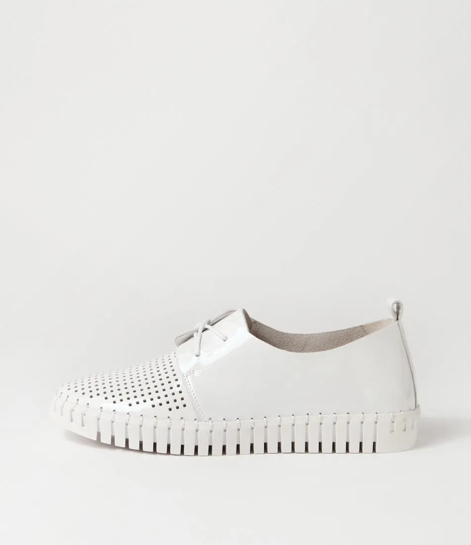 DJANGO & JULIETTE Huston White Patent Leather Sneakers