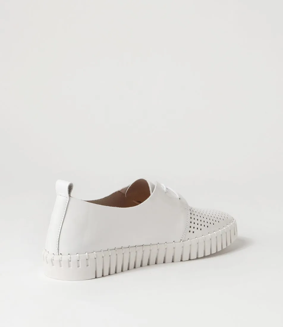 DJANGO & JULIETTE Huston White Patent Leather Sneakers