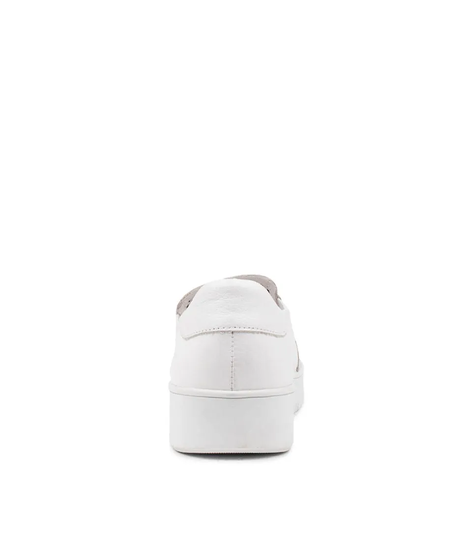 DJANGO & JULIETTE Linden White Leather Sneakers Ws