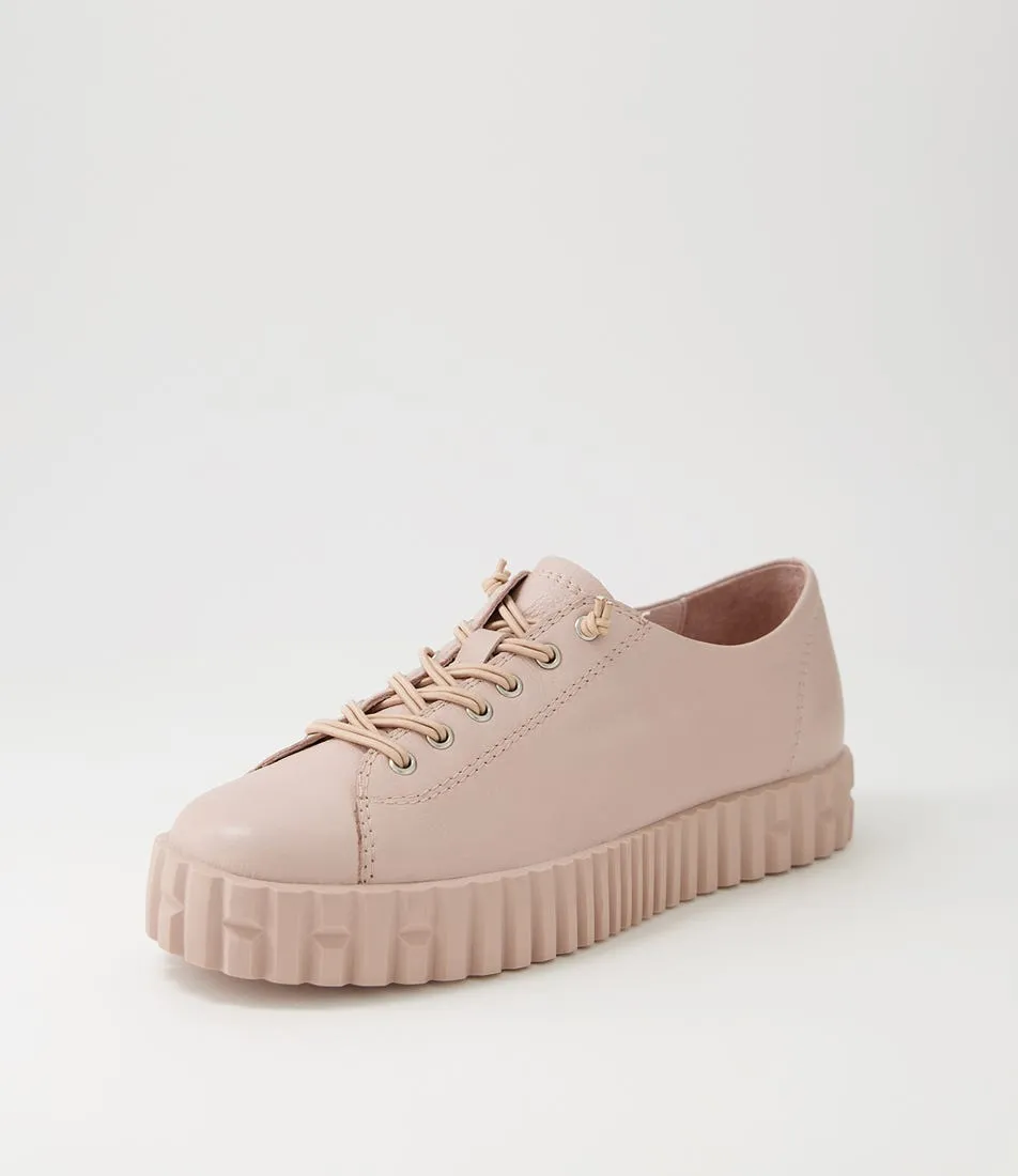 DJANGO & JULIETTE Ormey Rose Nude Leather Sneakers