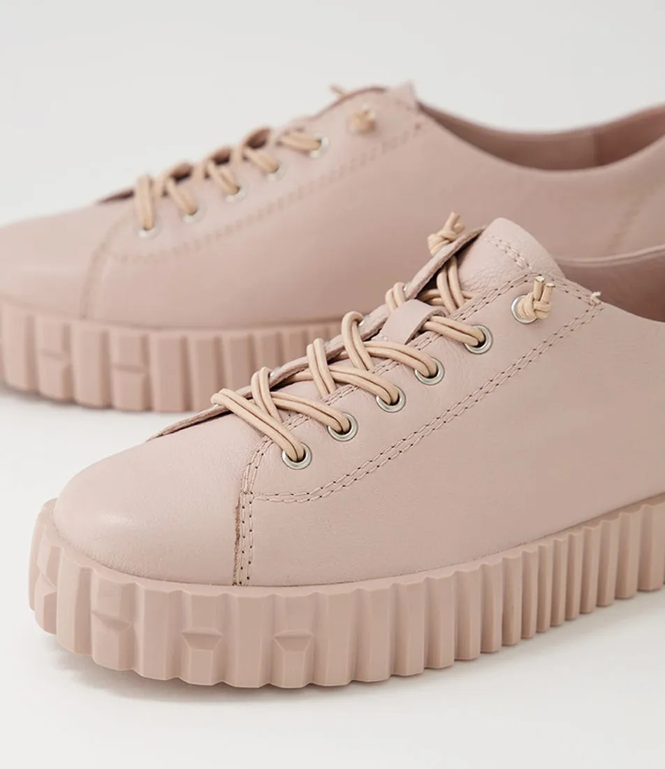 DJANGO & JULIETTE Ormey Rose Nude Leather Sneakers