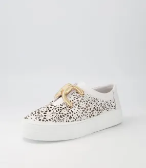 DJANGO & JULIETTE Seren White Leather Sneakers