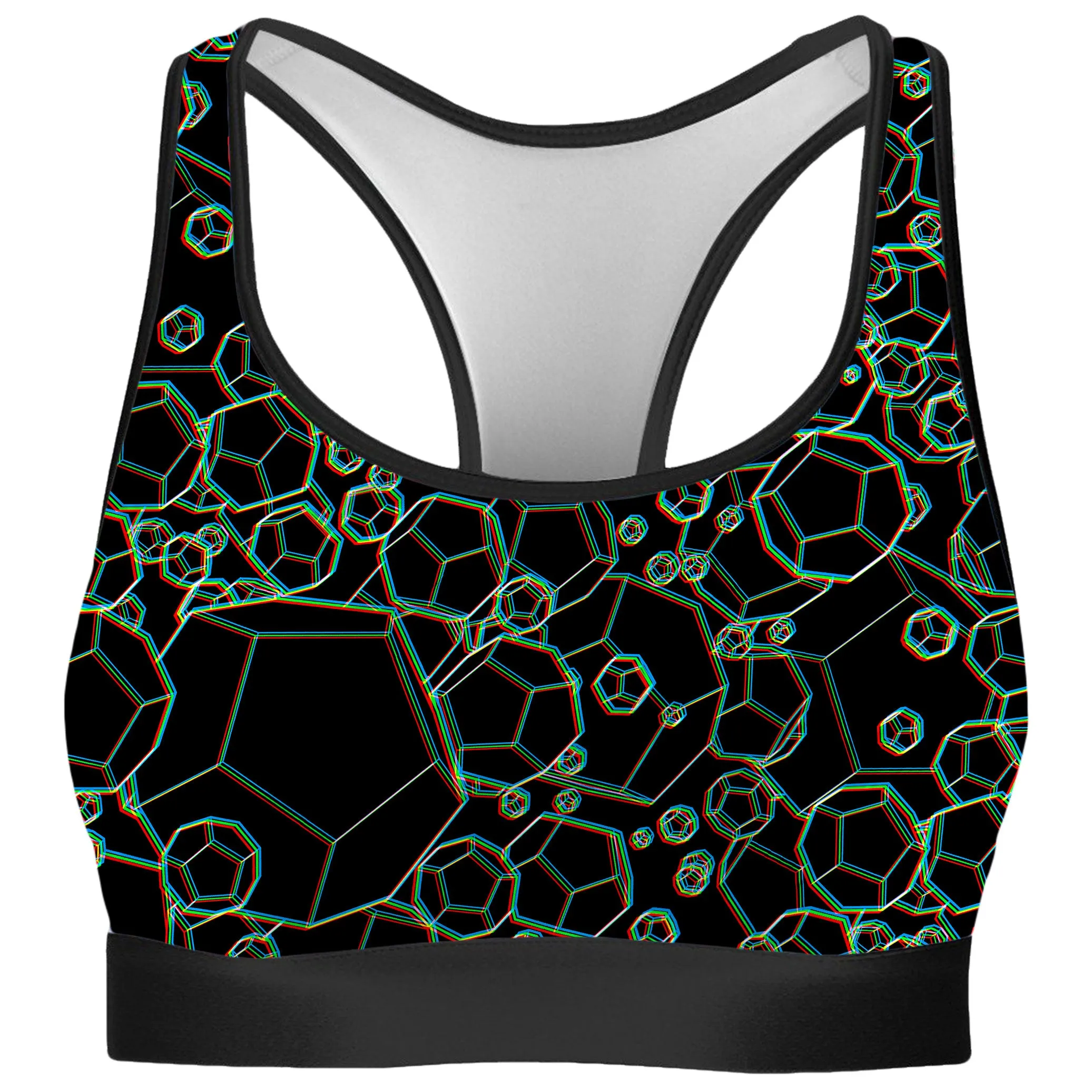 Dodecahedron Madness Glitch Rave Bra and Leggings Combo