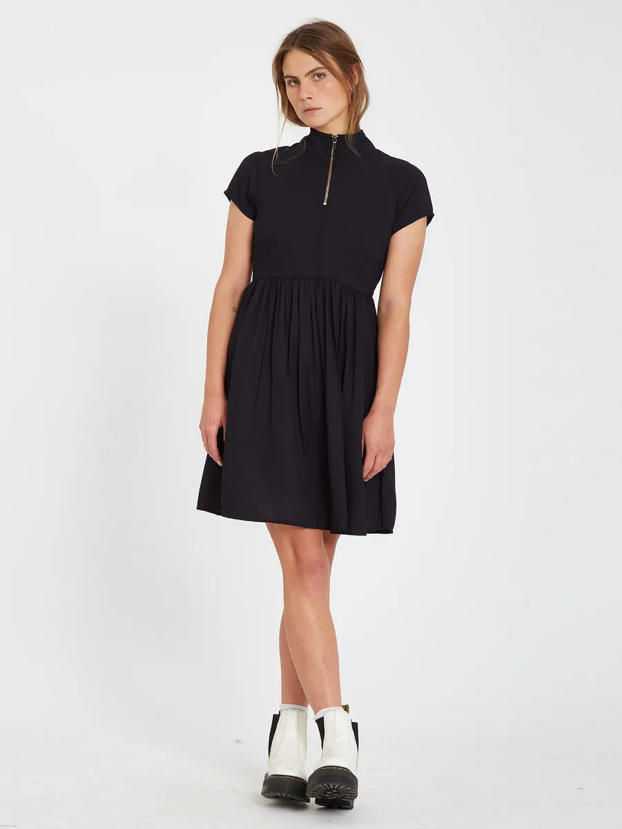 Dotsabilly Dress - BLACK