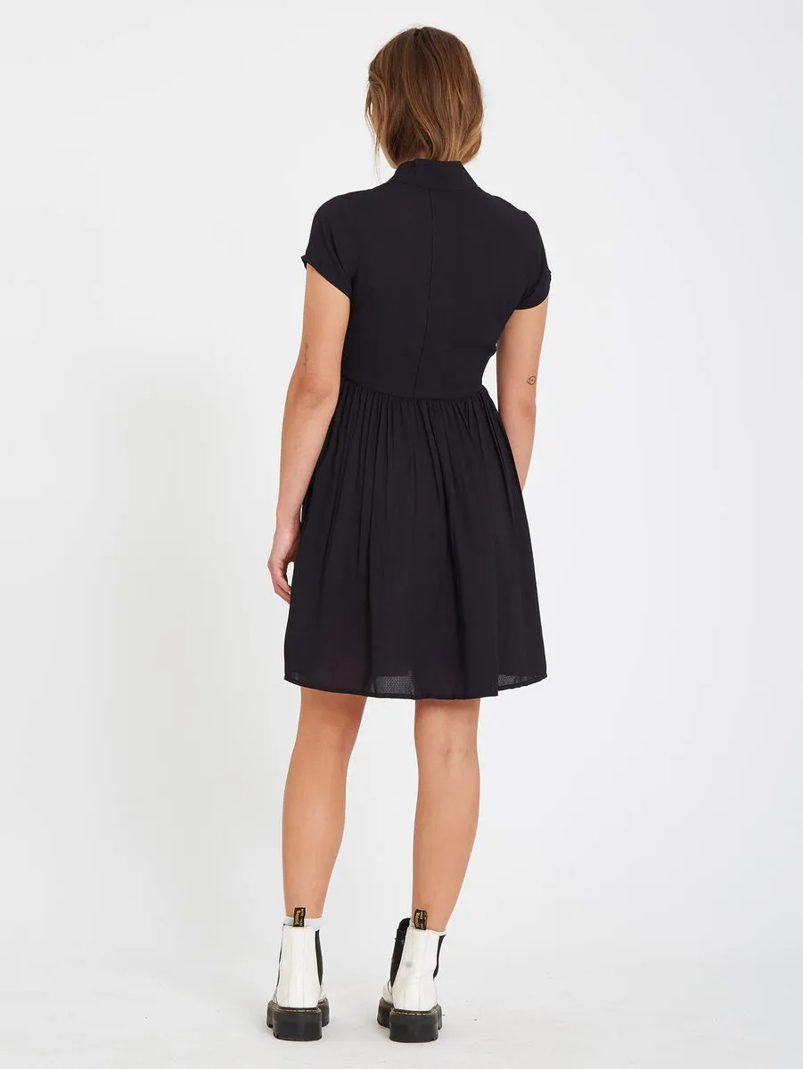 Dotsabilly Dress - BLACK