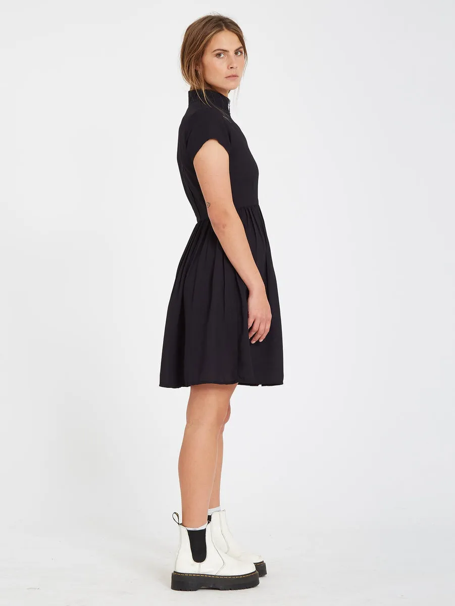 Dotsabilly Dress - BLACK