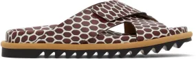 Dries Van Noten Brown & White Leather Net Sandals