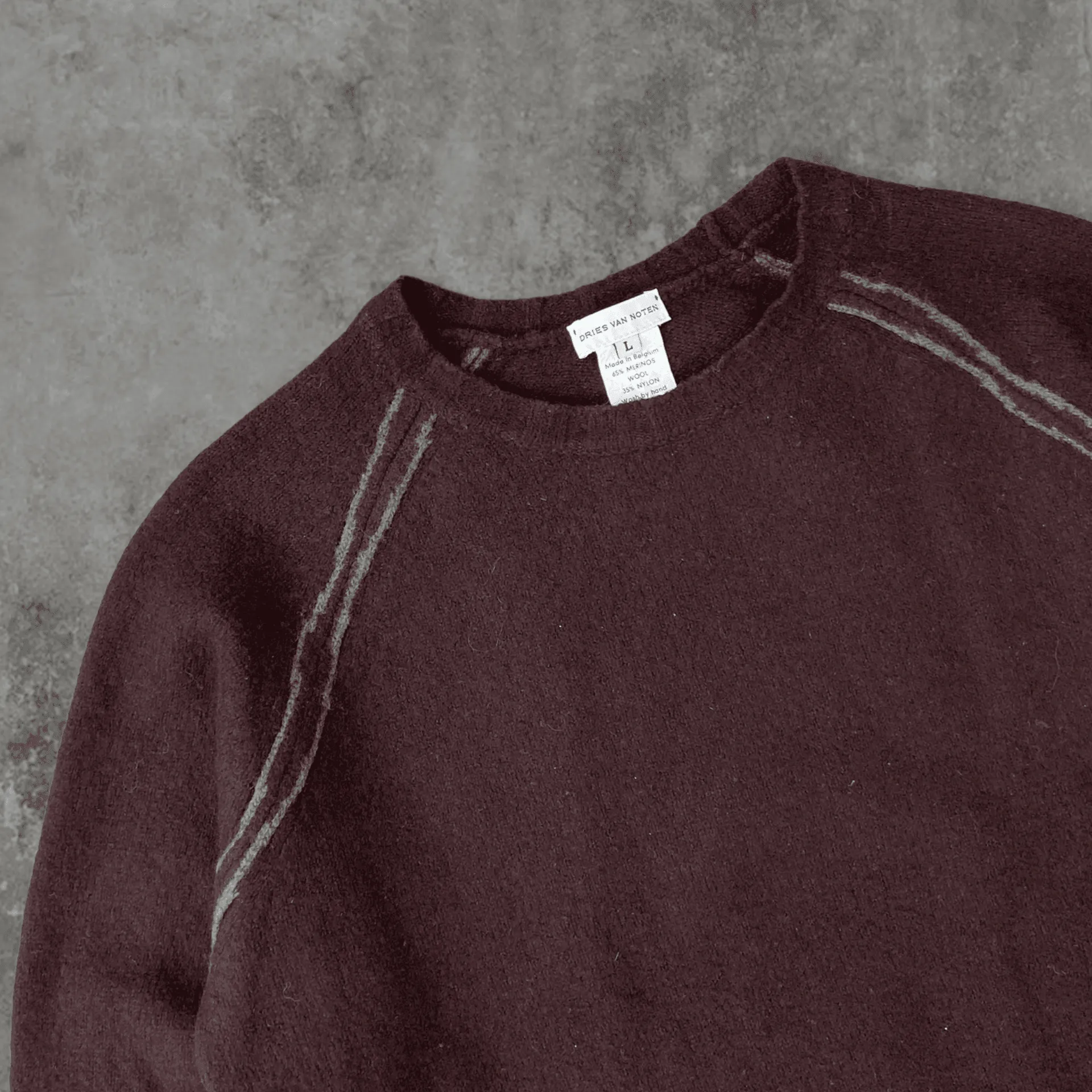 DRIES VAN NOTEN MARINO WOOL JUMPER - S