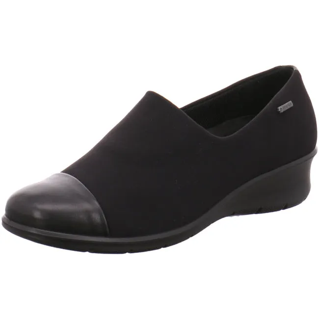 Ecco high front slipper for women black