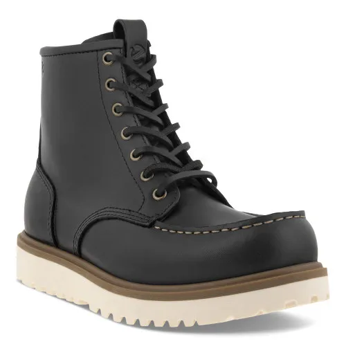 ECCO Men's Staker Moc Toe Boot - Black