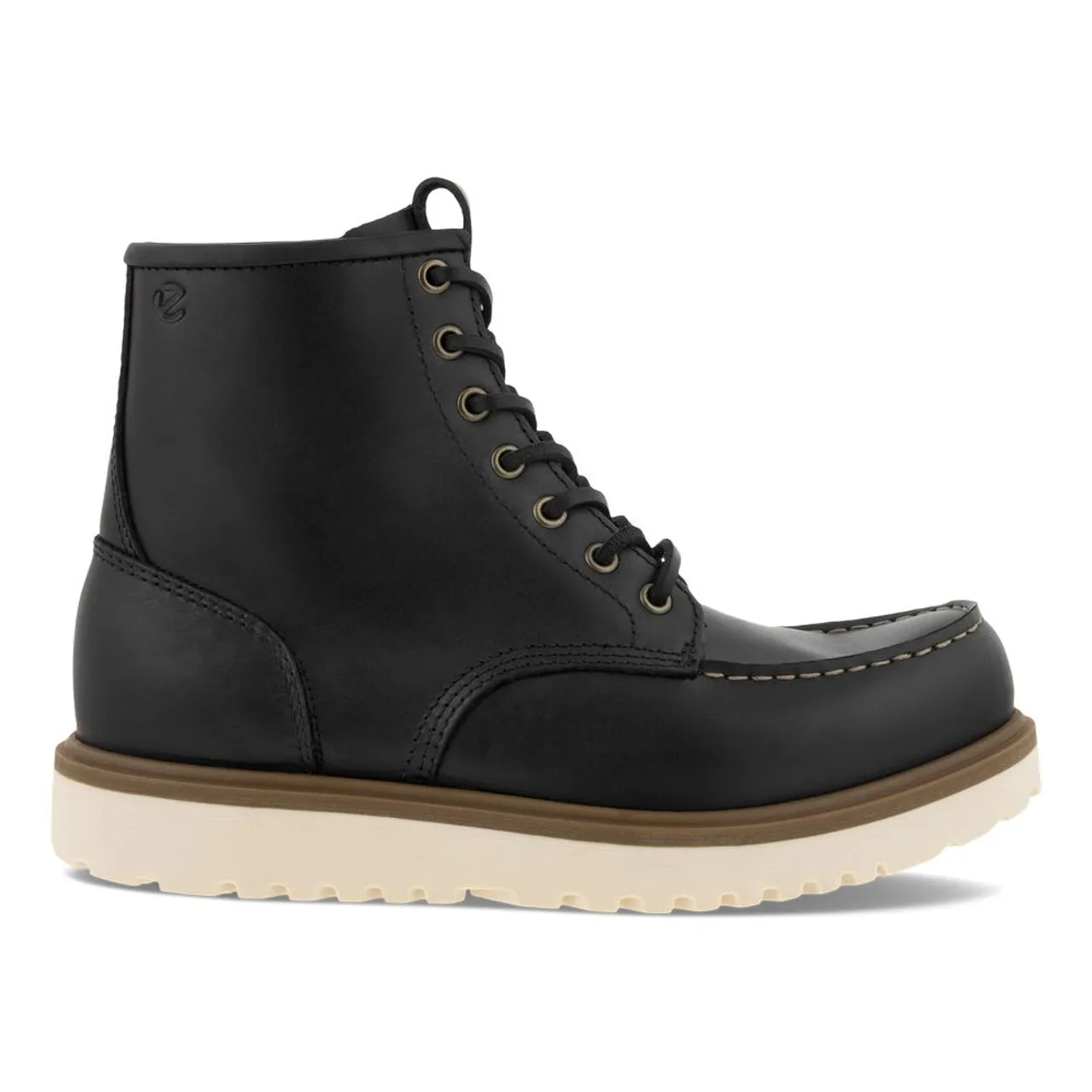 ECCO Men's Staker Moc Toe Boot - Black