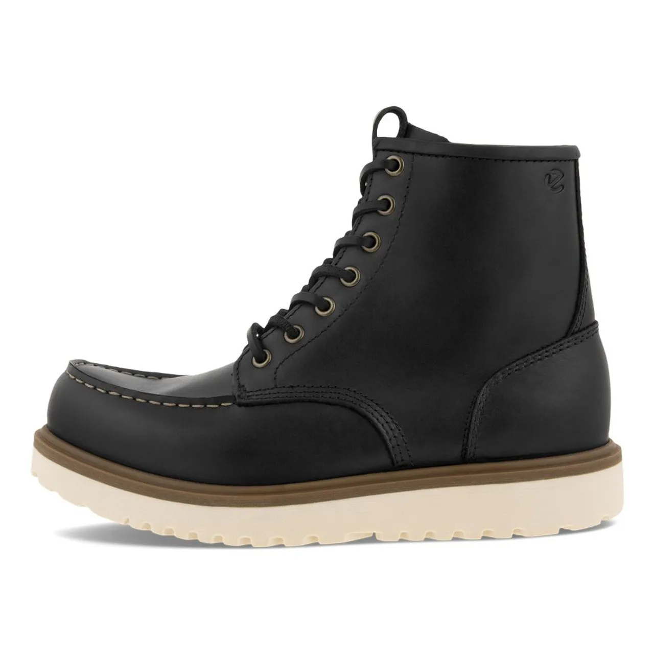 ECCO Men's Staker Moc Toe Boot - Black