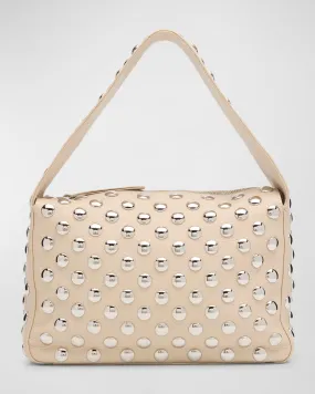 Elena Studded Leather Shoulder Bag