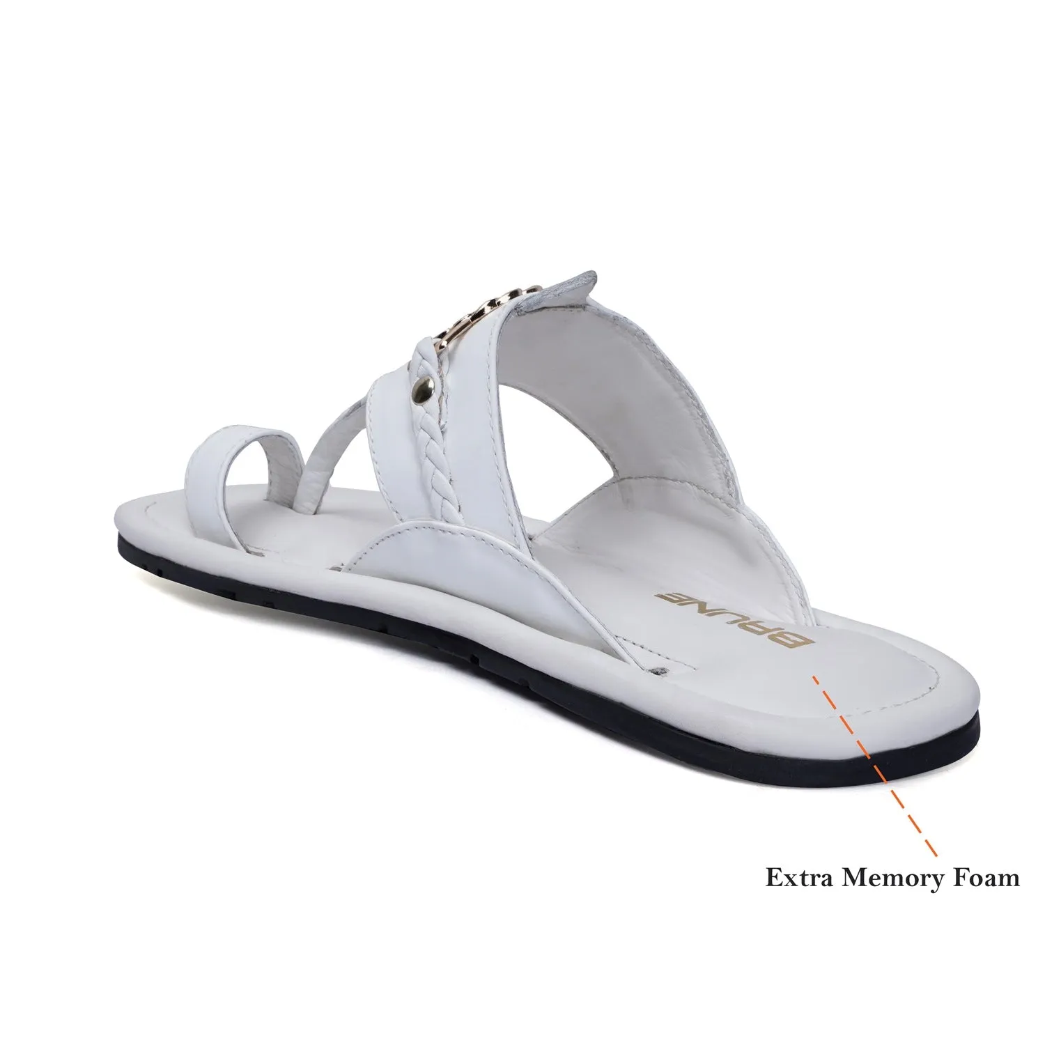 Exotic White Kolhapuri Slipper