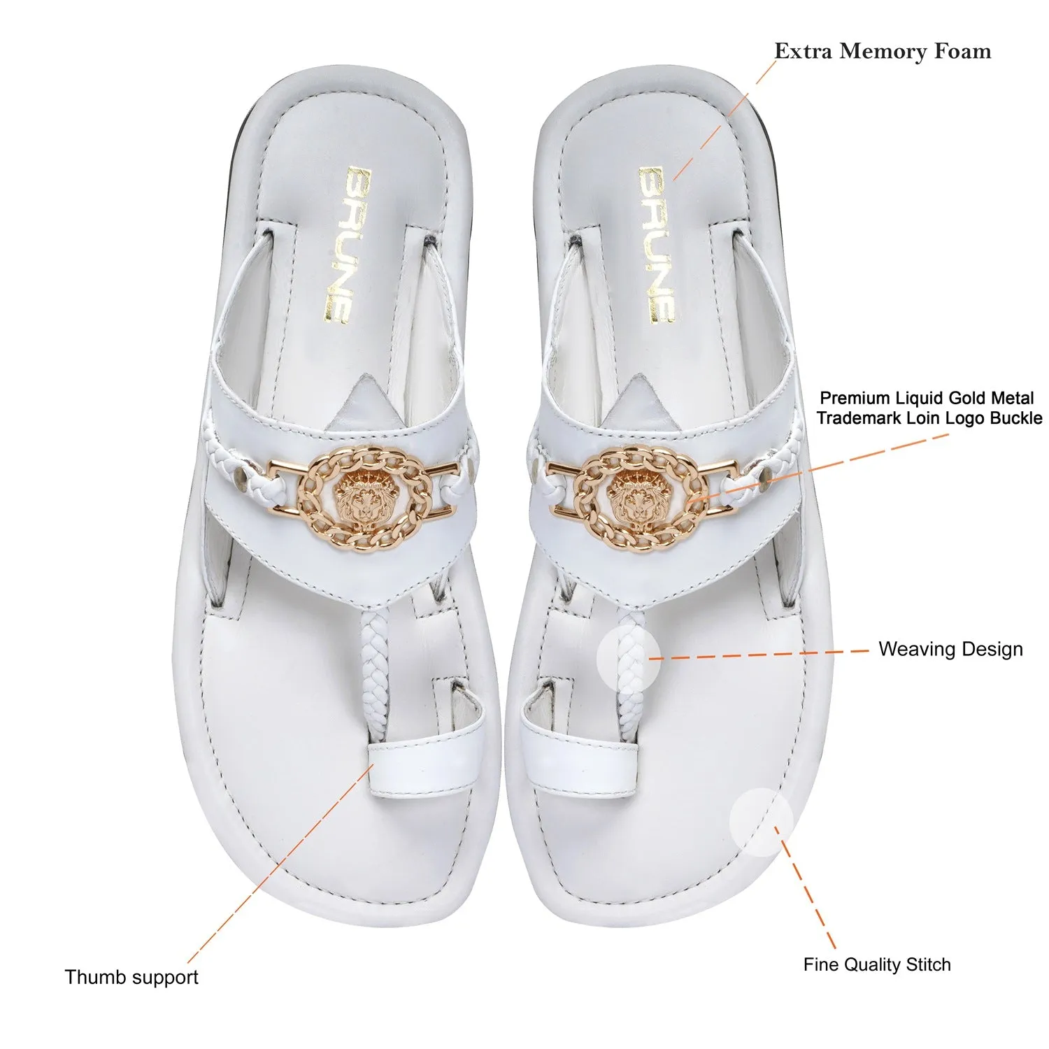 Exotic White Kolhapuri Slipper