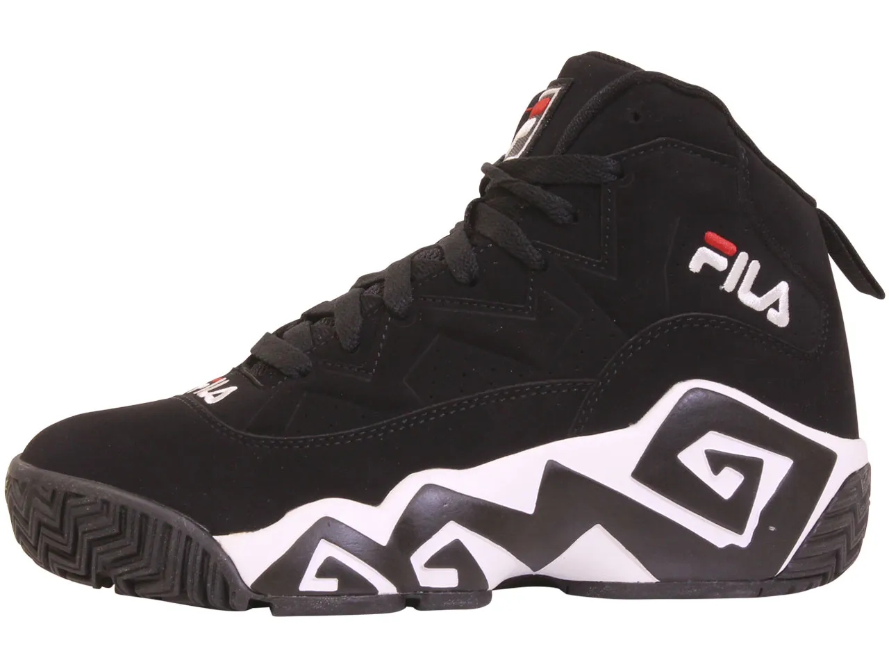 Fila Men's MB Sneakers High Top Black/White/Red Sz: 10.5 1VB90140