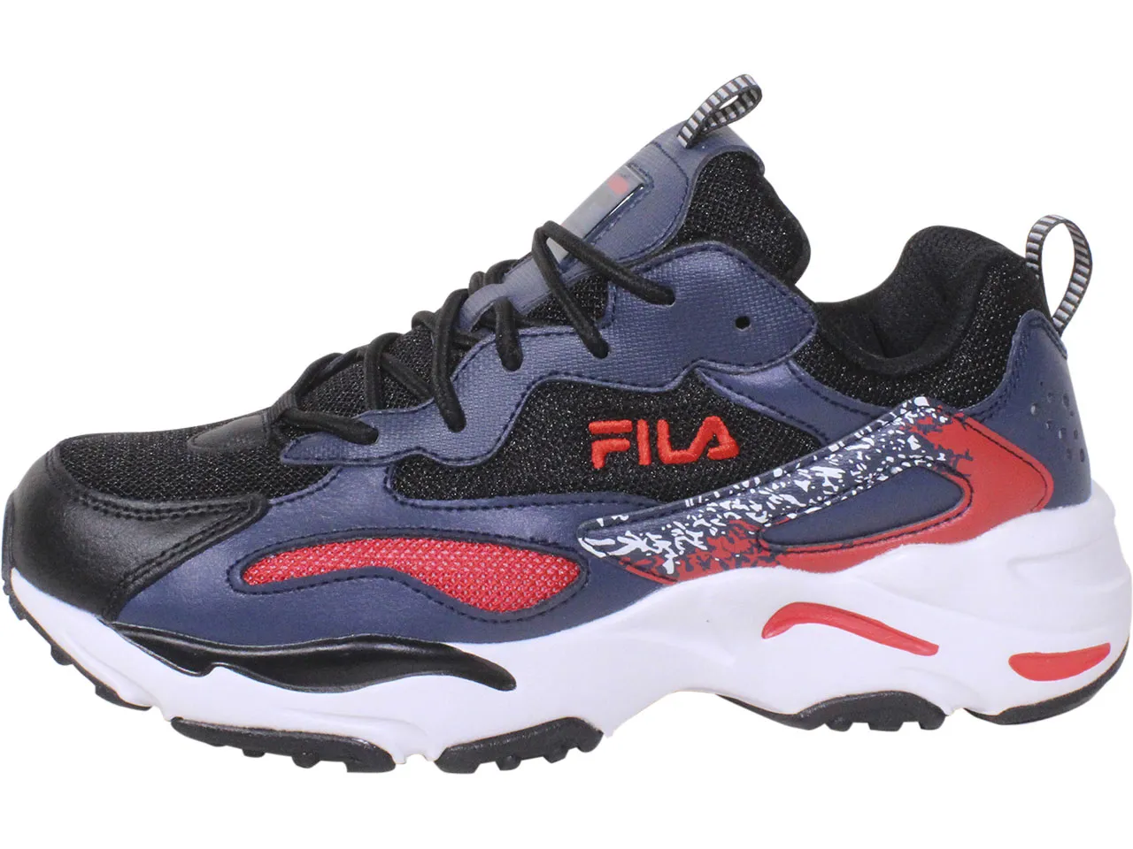 Fila Men's Ray-Tracer-2 Sneakers Black/White/DSBL Sz: 8 1RM01230