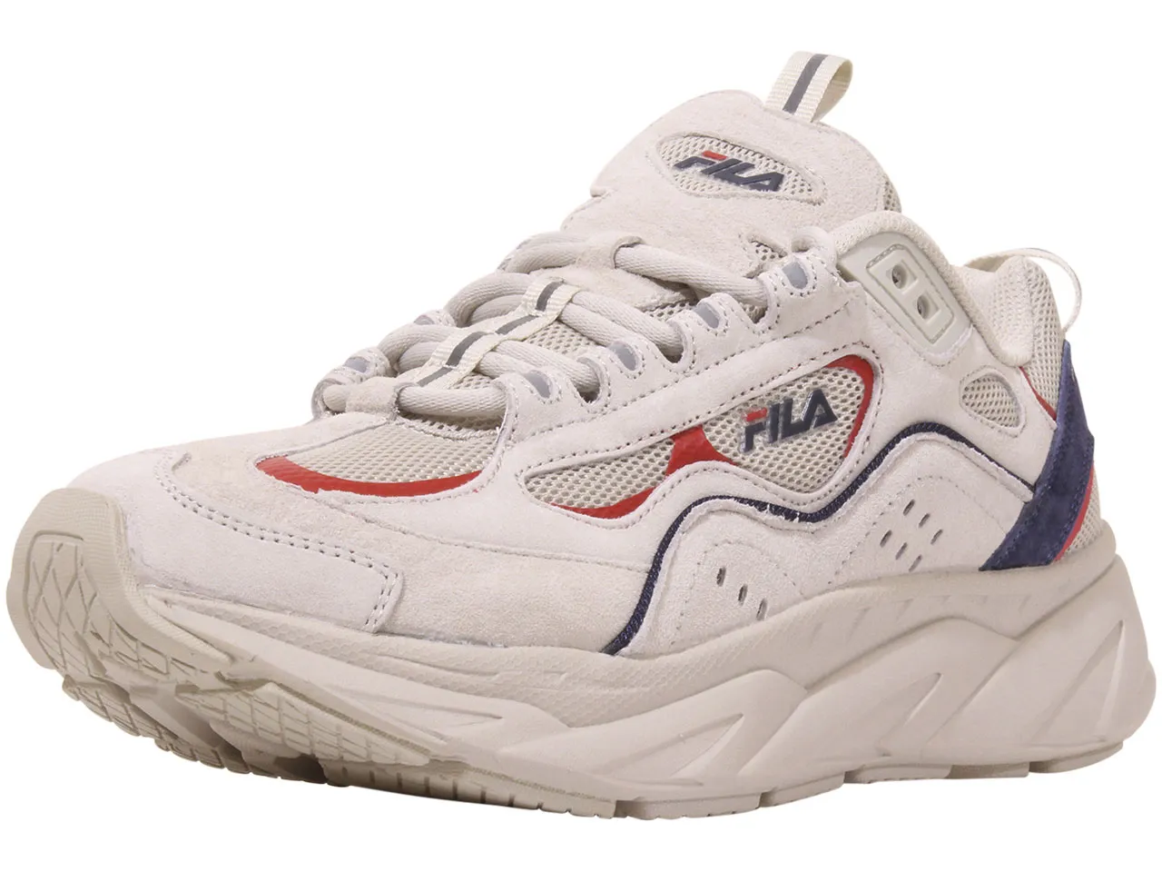 Fila Men's Trigate Running Sneakers Gardenia/Navy/Red Sz: 10.5