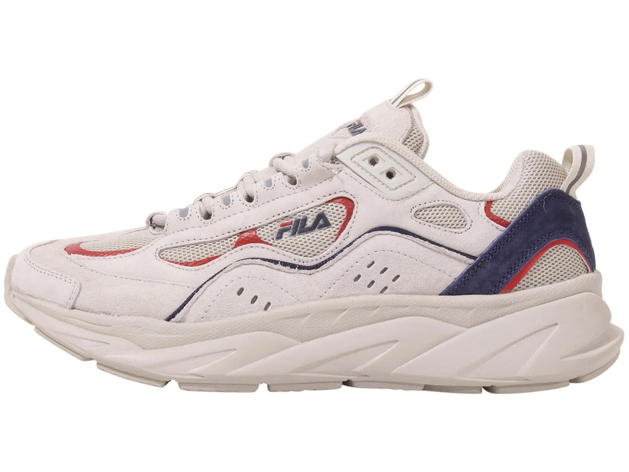 Fila Men's Trigate Running Sneakers Gardenia/Navy/Red Sz: 10.5