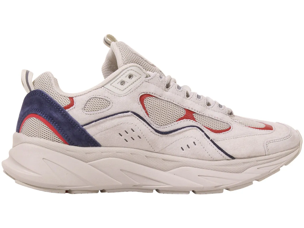 Fila Men's Trigate Running Sneakers Gardenia/Navy/Red Sz: 10.5