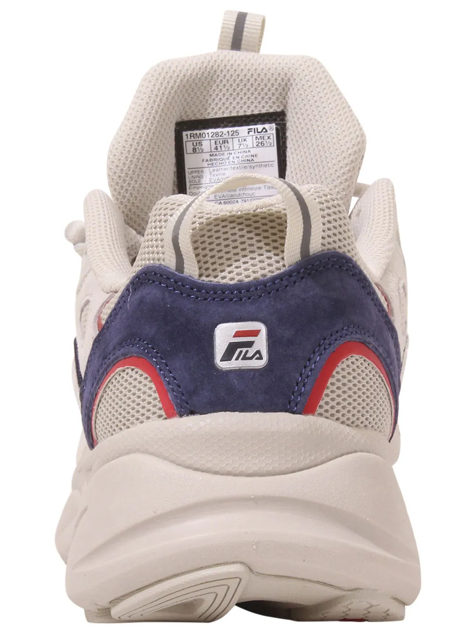 Fila Men's Trigate Running Sneakers Gardenia/Navy/Red Sz: 10.5