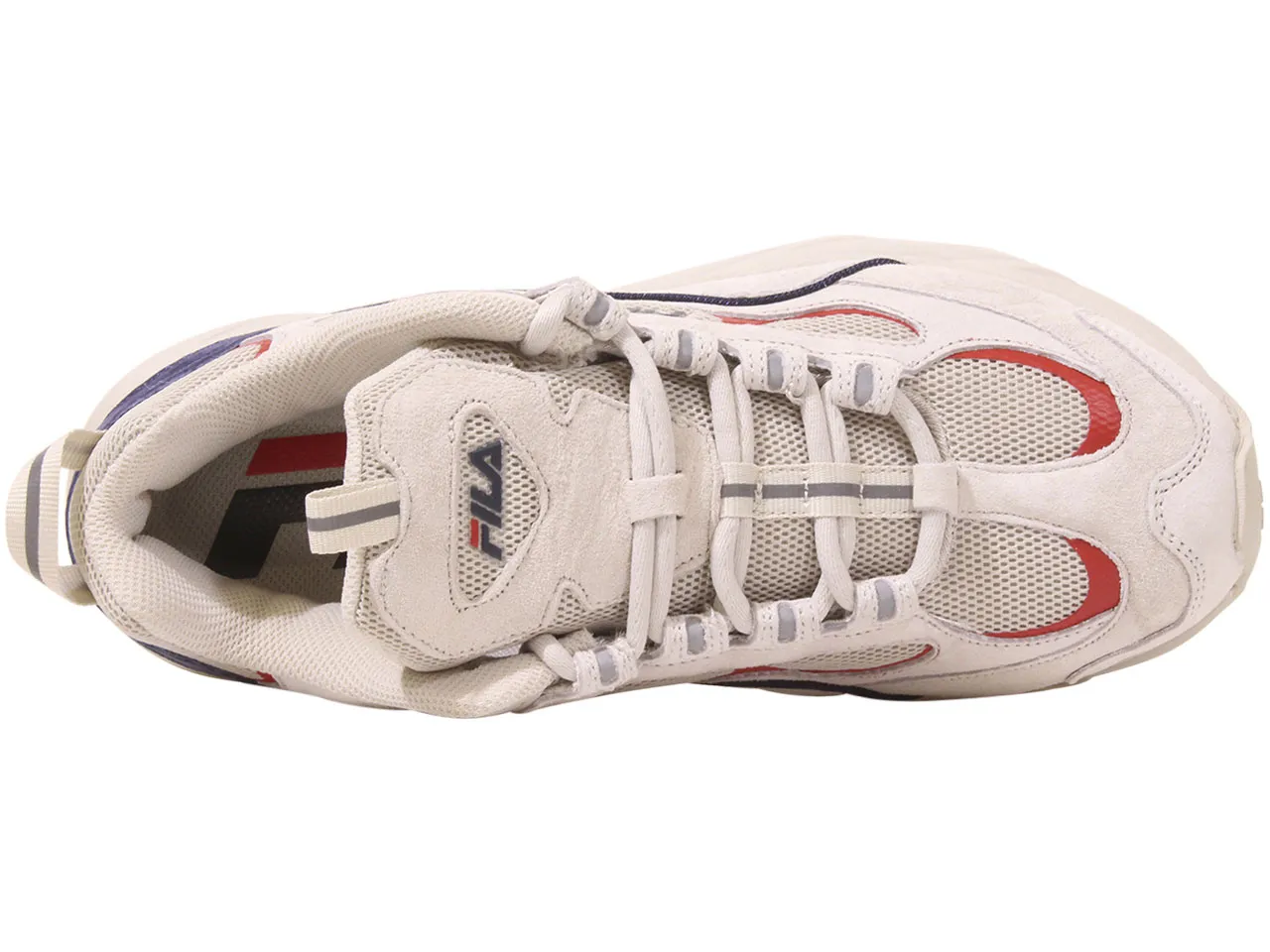 Fila Men's Trigate Running Sneakers Gardenia/Navy/Red Sz: 10.5