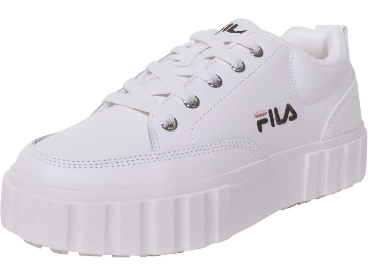 Fila Women's Sandblast Low Platform Sneakers Gardenia/Rose/Mahogany Sz: 6