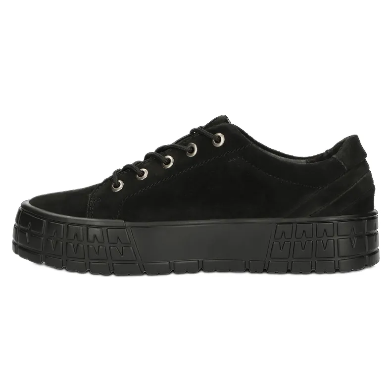 Filippo Stylish DP3527 / 22 BK Black Leather Sneakers