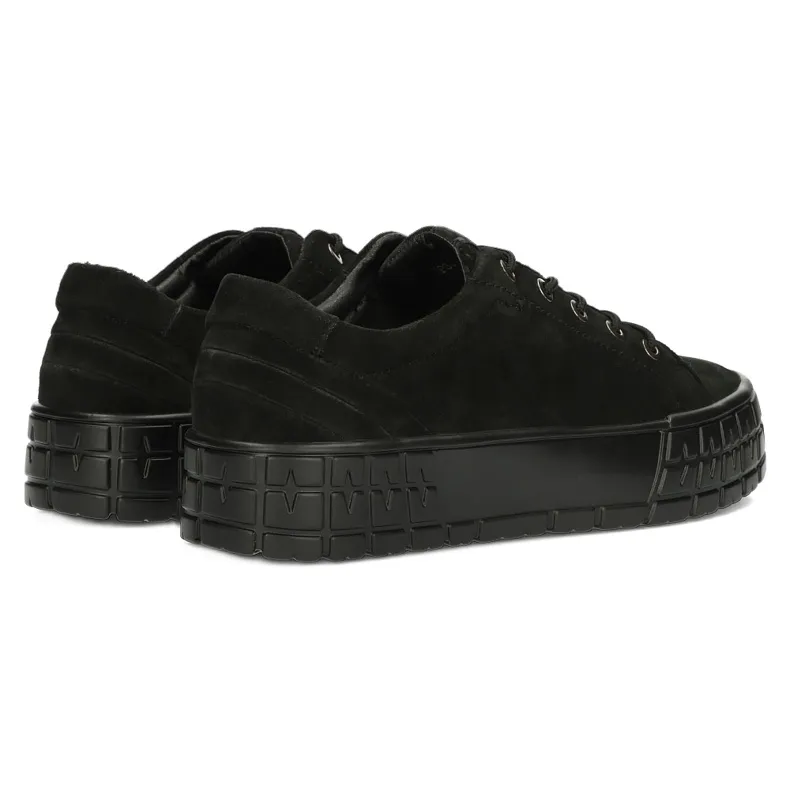 Filippo Stylish DP3527 / 22 BK Black Leather Sneakers