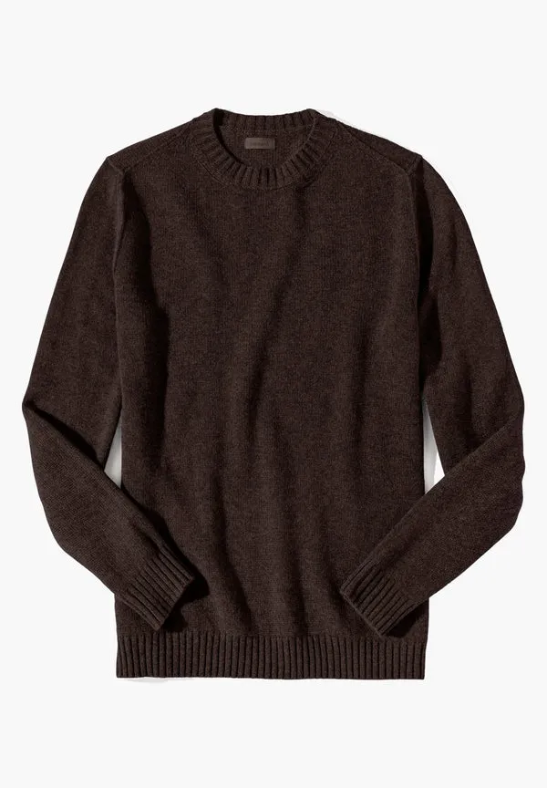 Flat Knit | Pullover - chocolate melange