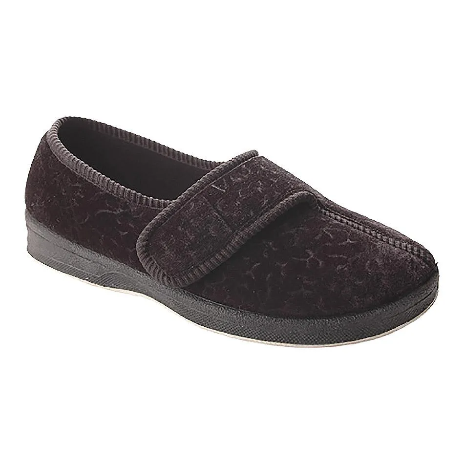 FOAMTREADS WOMEN'S JEWEL F.T. BLACK VELOUR SLIPPER