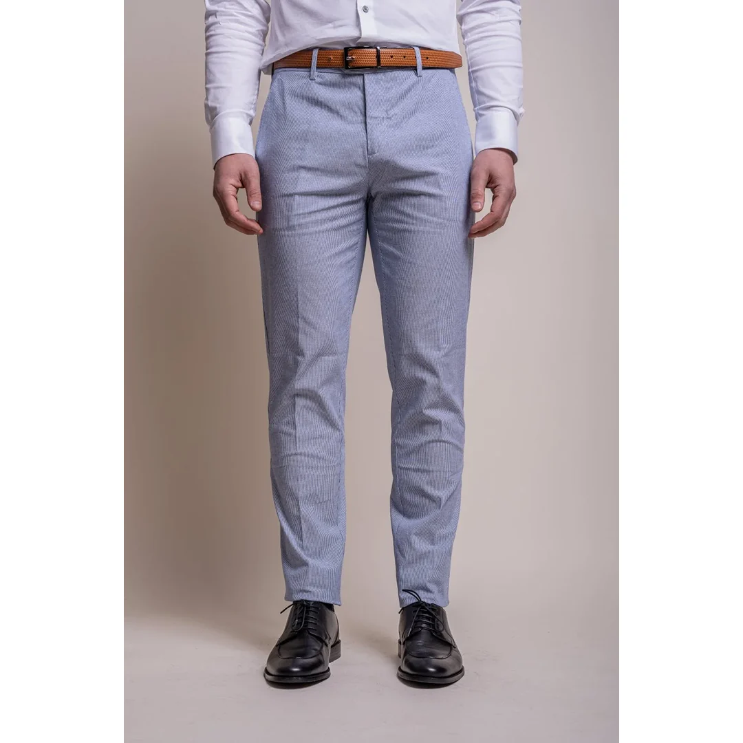 Fredrik - Men's Light Blue Summer Trousers