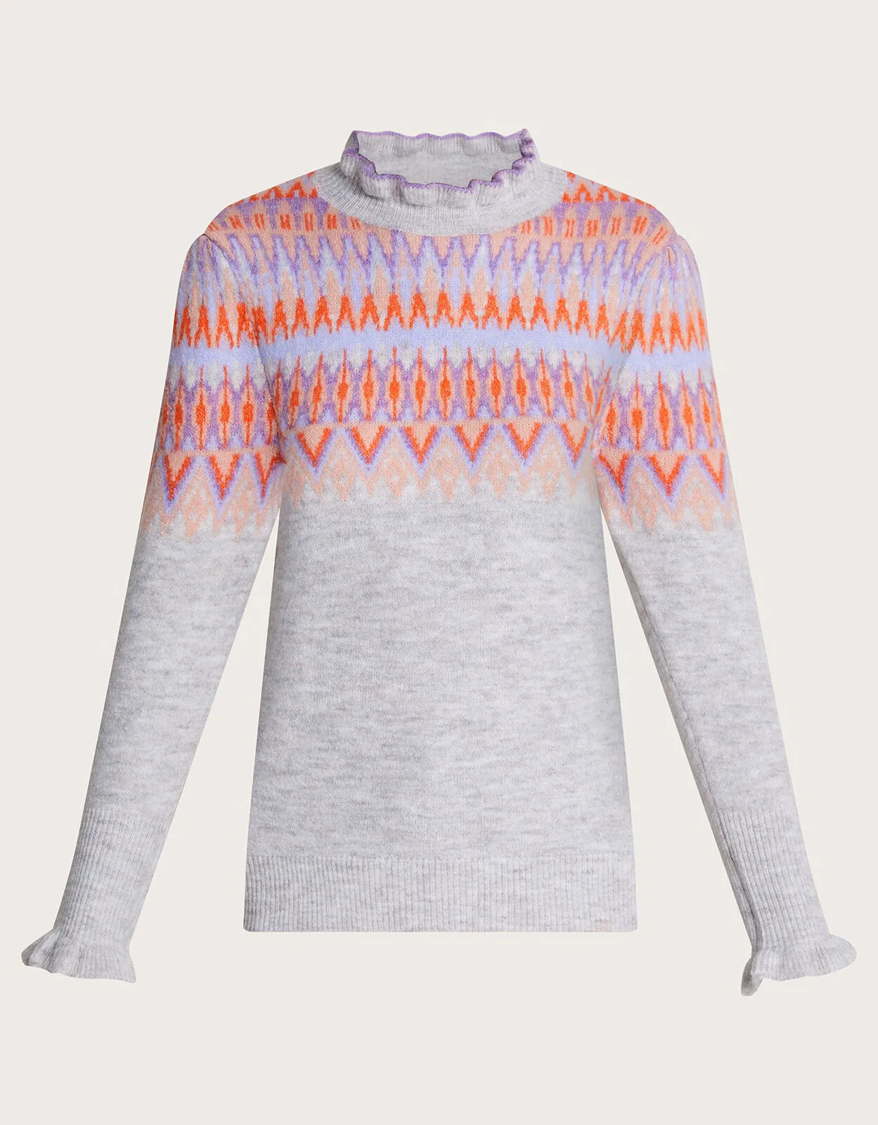 Frey Fair Isle Jumper Grey