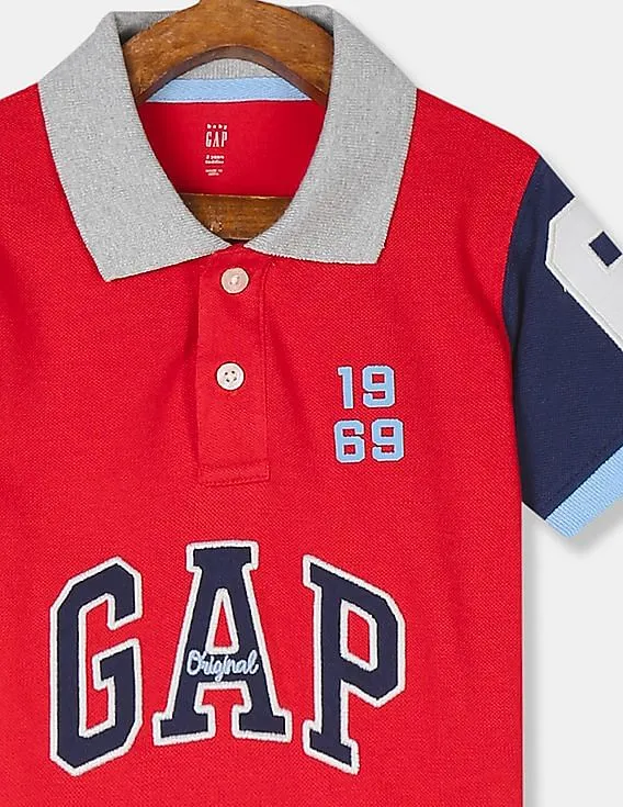 GAP Boys Red Logo Polo Shirt