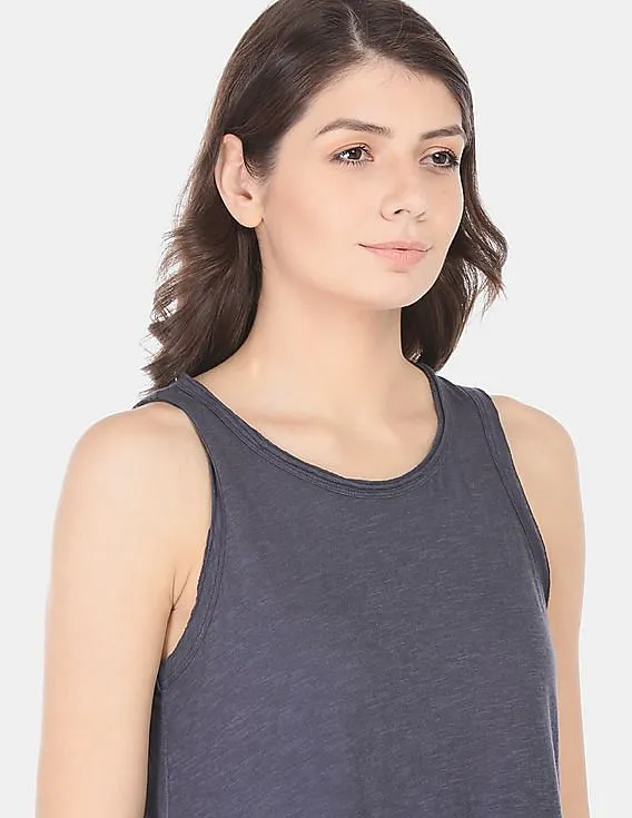 GAP Women Blue Peplum Tank