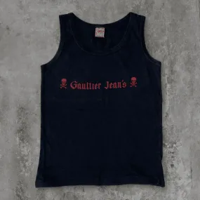 GAULTIER JEAN'S SKULL VEST TOP - M/L