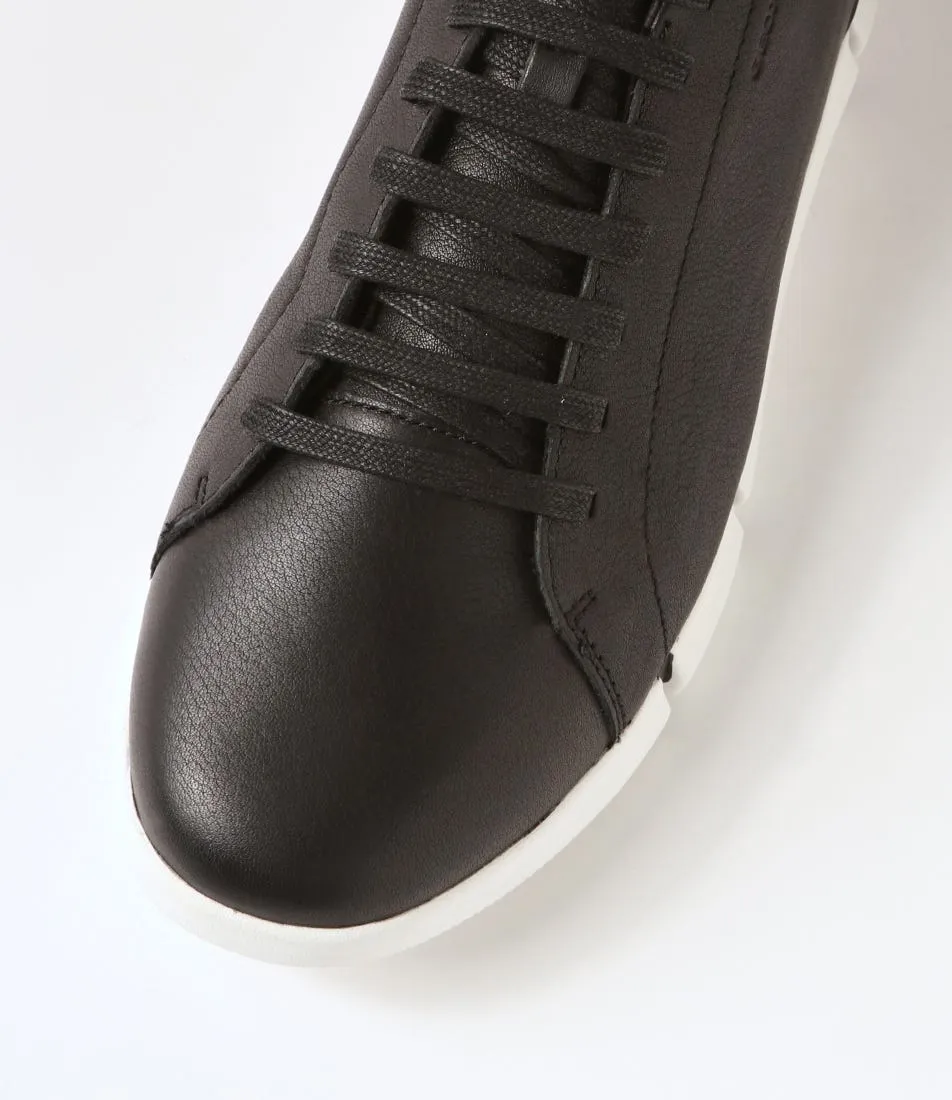 GEOX U Adacter A Black Tumble Leather Sneakers