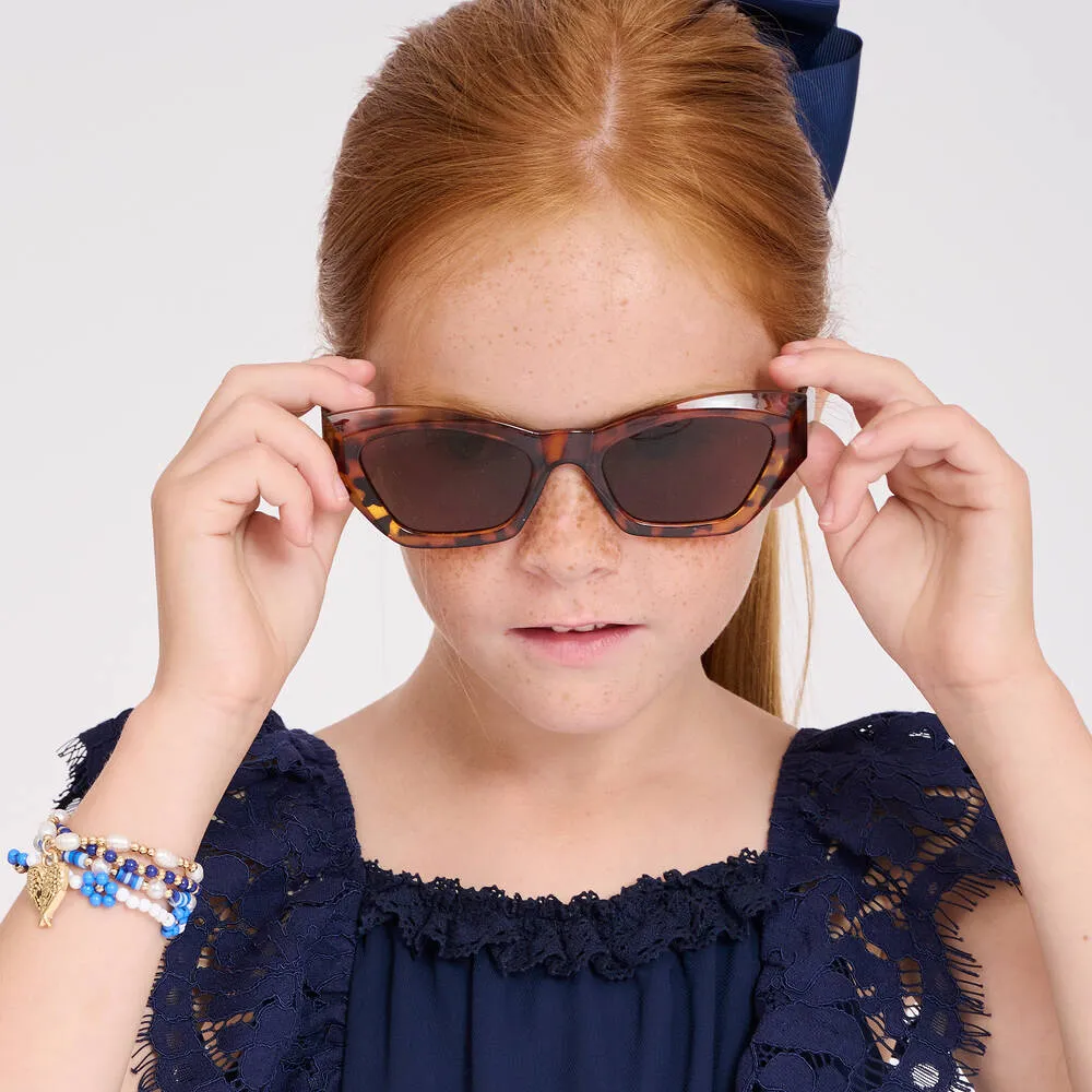 Girls Brown Tortoiseshell Sunglasses 