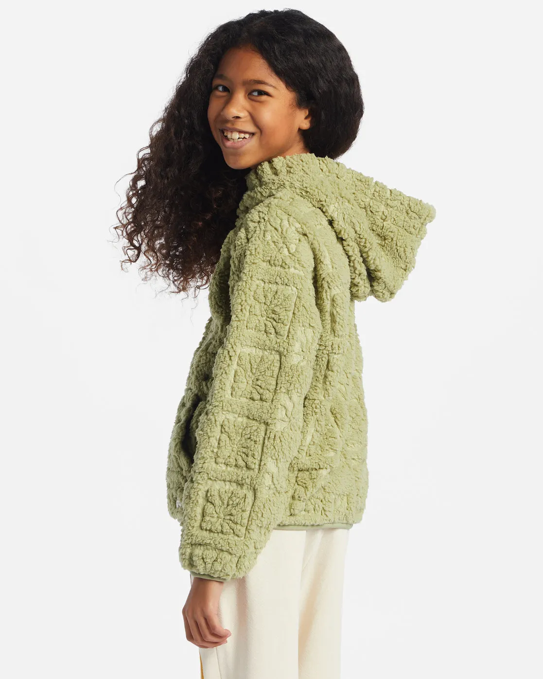 Girls Just In Time Half-Zip Pullover Sweatshirt - Avocado